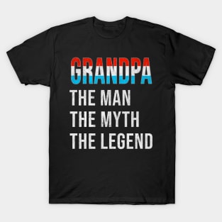 Grand Father Luxembourgish Grandpa The Man The Myth The Legend - Gift for Luxembourgish Dad With Roots From  Luxembourg T-Shirt